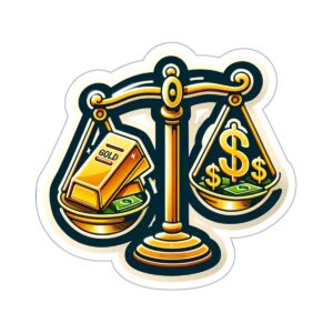 Sticker | Gold Bar Gains: Balancing Wealth One Dollar at a Time - Image 7